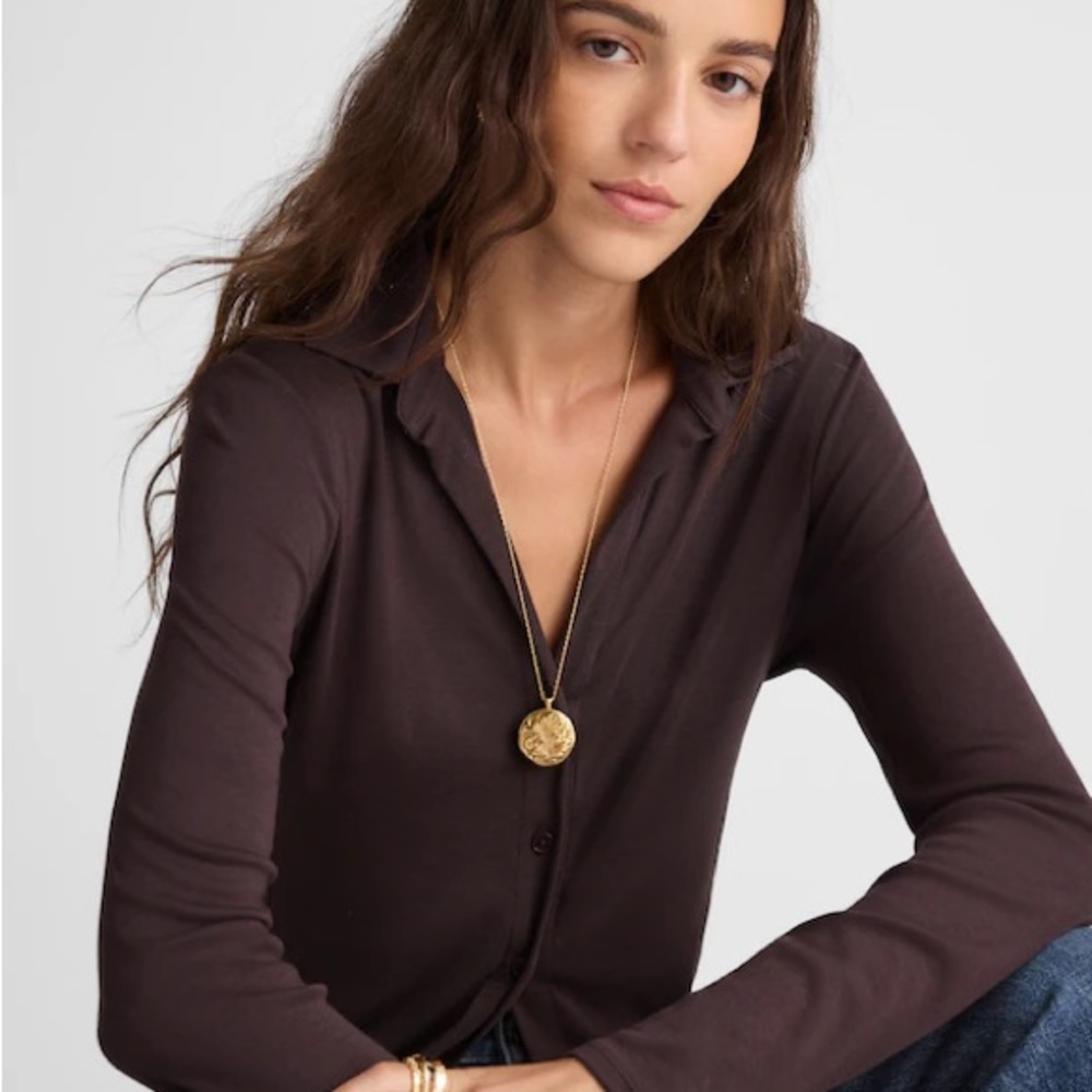 Madewell Dark Brown Button Down Shirt